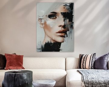 Portrait abstrait moderne sur Carla Van Iersel