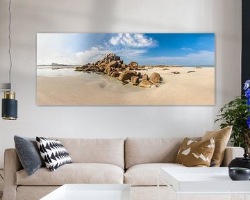 Rocky landscape and beach of Kerfissien, Brittany by Christian Müringer