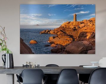 Phare de Ploumanac`h on the Côte de Granit Rose, Brittany