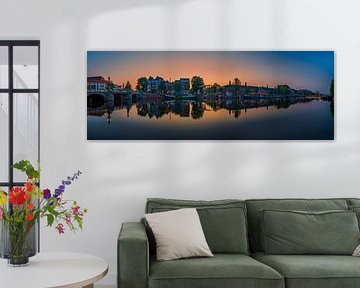 View of the Amstel River (east side) and the Walter Süskind Bridge in Am by Amsterdam.Photos