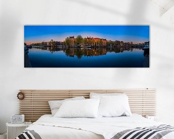 View of the Amstel river (east side) in Amsterdam, 2021 - 7