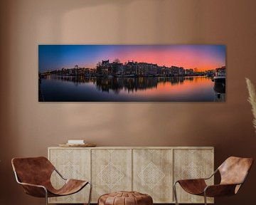 Panorama des Flusses Amstel (Westseite) in Amsterdam, 2020 - 1 von Amsterdam.Photos