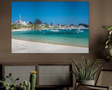 Beach and harbour on the Ile de Batz, Brittany