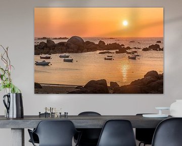 Sunset in Plounéour-Brignogan-Plage, Brittany