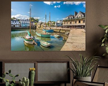 De haven van Port Saint-Goustan, Auray, Bretagne van Christian Müringer