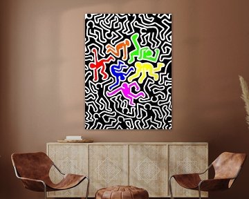 Keith haring - Danseurs à 5 chiffres