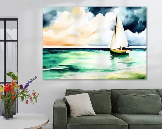 Voorbeeld van het werk in een kamer