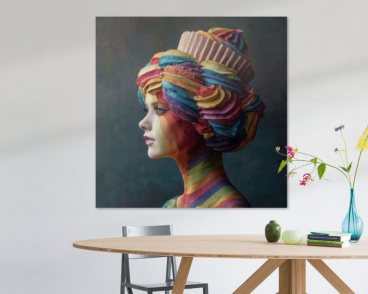 Voorbeeld van het werk in een kamer