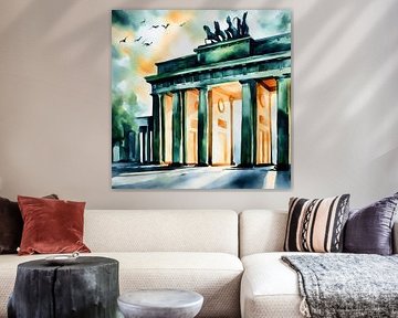 Berlin Brandenburg Gate - Watercolour by Niklas Maximilian