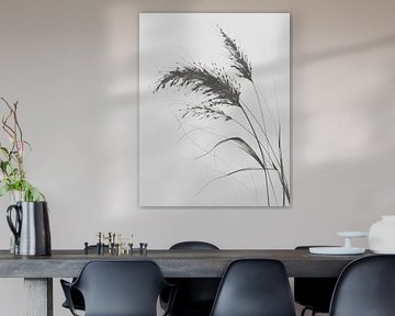 Minimal art - line drawing ornamental grass 03 by Emiel de Lange