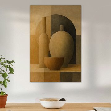 Goldenes Stillleben Geometrie von RezArt