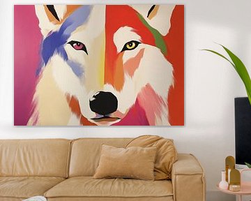 Abstract Wolf in Colours by Modern Collection