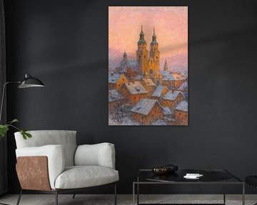 Das warme Abendlicht von Brixen - Monet-inspirierte Winterstadt