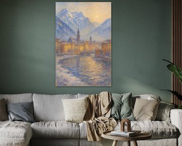 Bozen im Winterlicht - Impressionistisches Alpenstadtbild