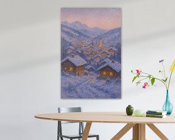 Wintersonnenuntergang in Megève von Travel Shop