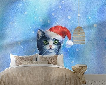 Kerstkitten in de sneeuw