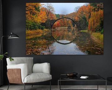 Rakotzbrücke im Herbst, Sachsen, Deutschland von Henk Meijer Photography