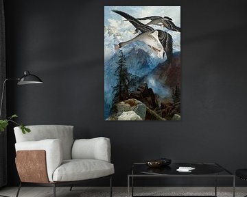 Geese over  the Sierras by Marja van den Hurk