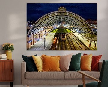 Station Zwolle in de avond van Sjoerd van der Wal Fotografie