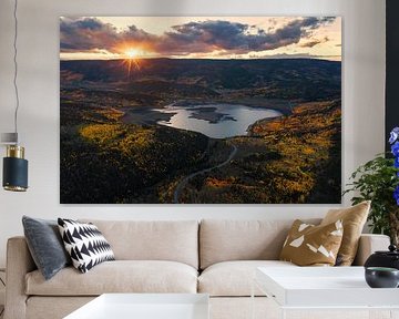 Last light at the lake by Martin Podt