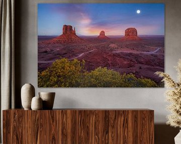 Monument Valley après le coucher du soleil sur Martin Podt