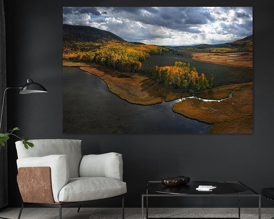 Voorbeeld van het werk in een kamer