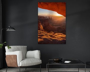 Mesa Arch at sunrise - Vertical version by Martin Podt