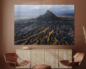 La butte sous la pluie sur Martin Podt