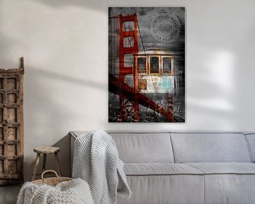 City-Art SAN FRANCISCO Collage II von Melanie Viola