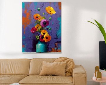 Freshly picked Wild Flowers in Low Vase by Studio Ypie