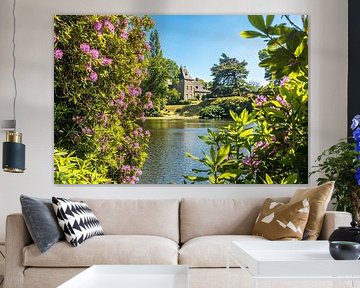 Park van het Manoir du Colombier, Hénon, Bretagne van Christian Müringer