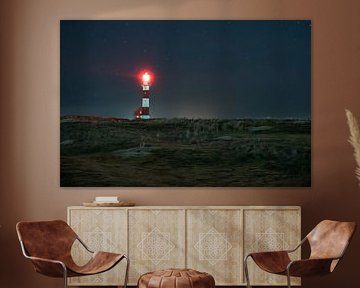 Étoile rouge sur les dunes sur Yorick De Wilde