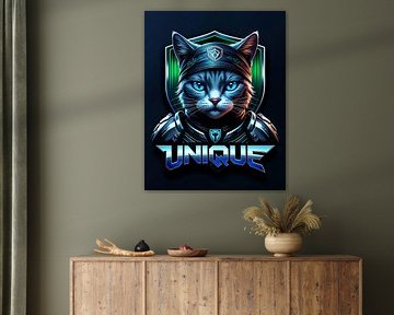 Cat with ice blue eyes