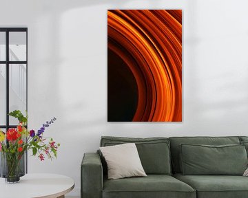 Arch of Light in Orange Energy and Rhythm in Motion by Eva Lee