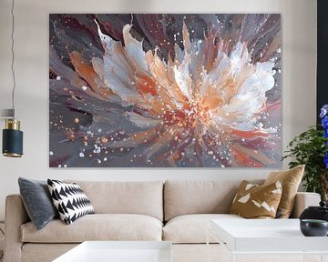 Flower in Motion Abstract Unfolding in Soft Light by Eva Lee