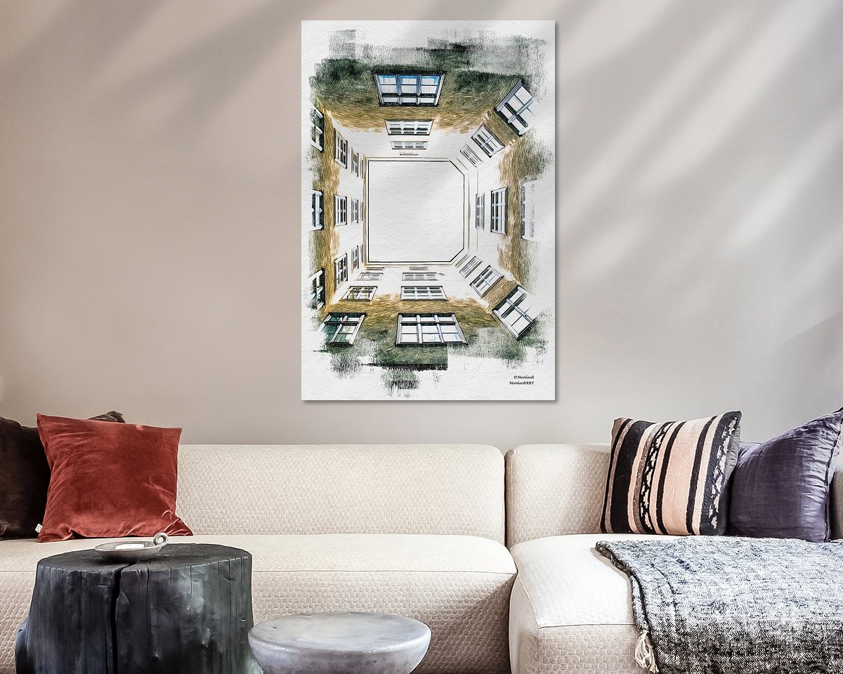 Voorbeeld van het werk in een kamer