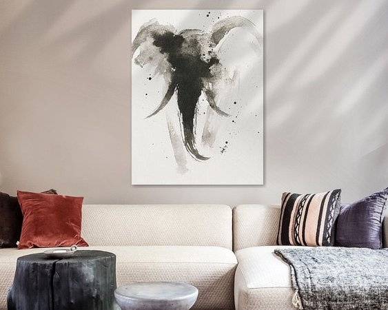 Voorbeeld van het werk in een kamer