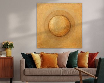 Cercle en ocre sur Claudia Gründler