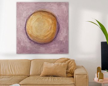 Cercle ocre sur fond vieux rose sur Claudia Gründler