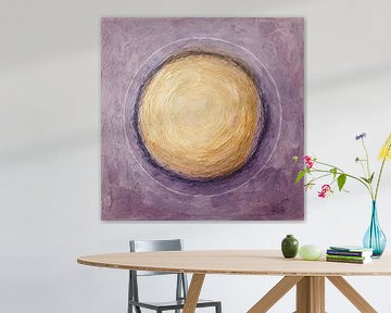 Cercle en ocre et aubergine Fond sur Claudia Gründler