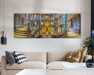 Colourful Architecture of the Landgericht in Halle (Saale)