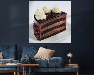 Chocoladetaart met slagroom van TheXclusive Art