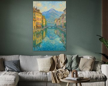 De rustige wateren van Annecy - harmonie in de Alpen geïnspireerd door Monet van Travel Shop