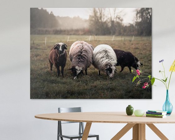 Voorbeeld van het werk in een kamer