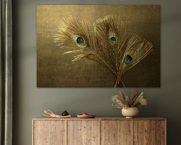 Peacock feathers greeting you. by Alie Ekkelenkamp