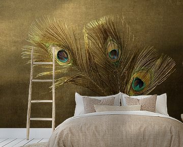 Peacock feathers greeting you. by Alie Ekkelenkamp