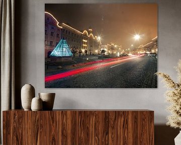 Burghausen's old town in winter