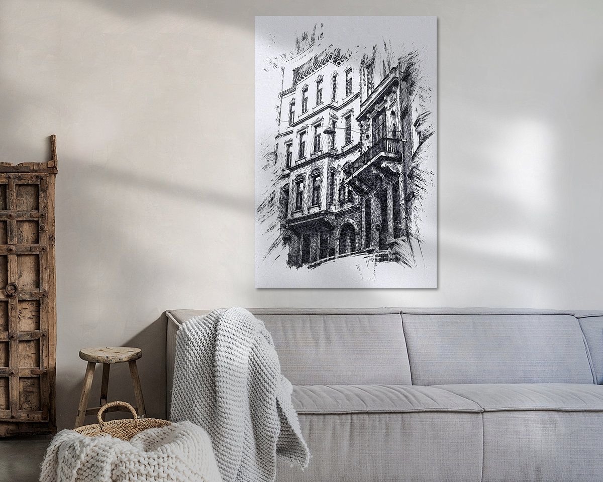 Voorbeeld van het werk in een kamer
