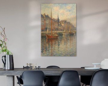 Die Gelassenheit des Hafens von Honfleur - ein von Monet inspirierter Küstenimpressionist von Travel Shop