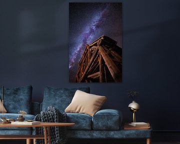 Le vieux moulin et la voie lactée sur Martin Podt